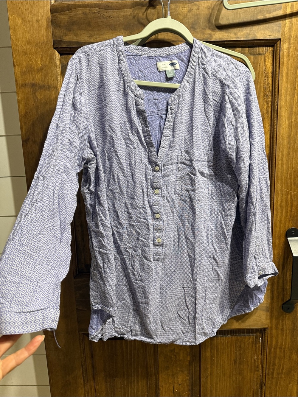 Old Navy Light Lavender Printed Button-Front Shirt - Men